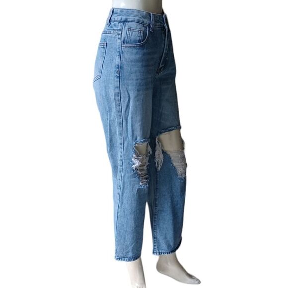 699140.....SHEIN Ankle Crop Flare Jeans Size W27 L32, 26"Inseam  10"Rise - Picture 3 of 6